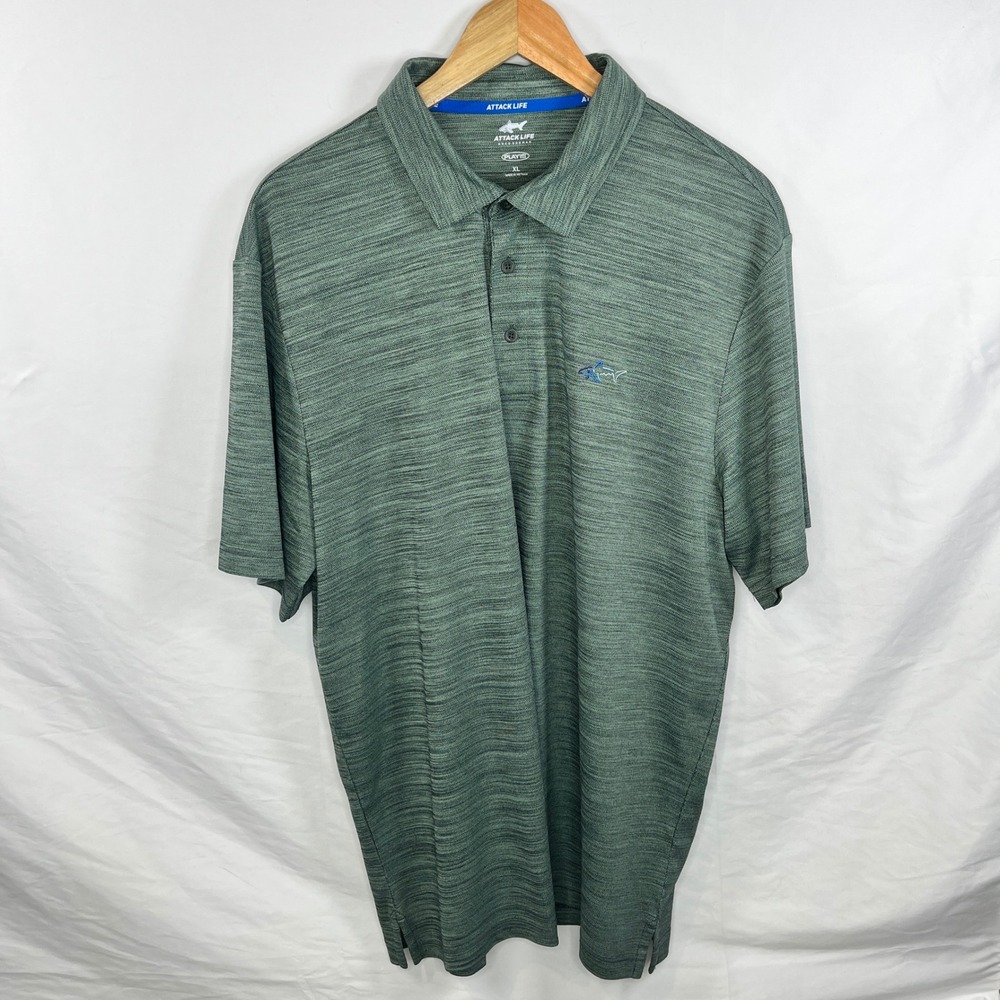 Greg Norman Attack Life Golf Polo Shirt Play Dry Moisture Wicking XL‎